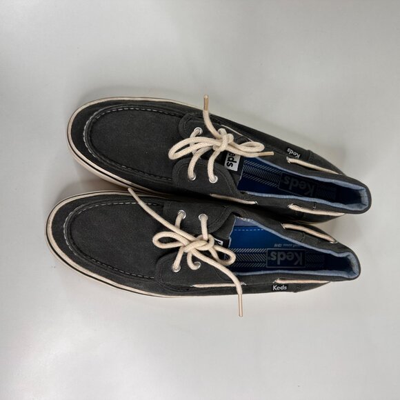 Keds Women's Charcoal Gray Color Canvas Boat Shoes Size 10 - Picture 6 of 8